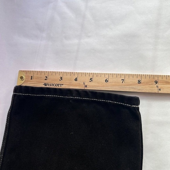 Reformation Cowboy High Rise Straight Jeans Womens 28 Black Contrast Stitch - Picture 9 of 9